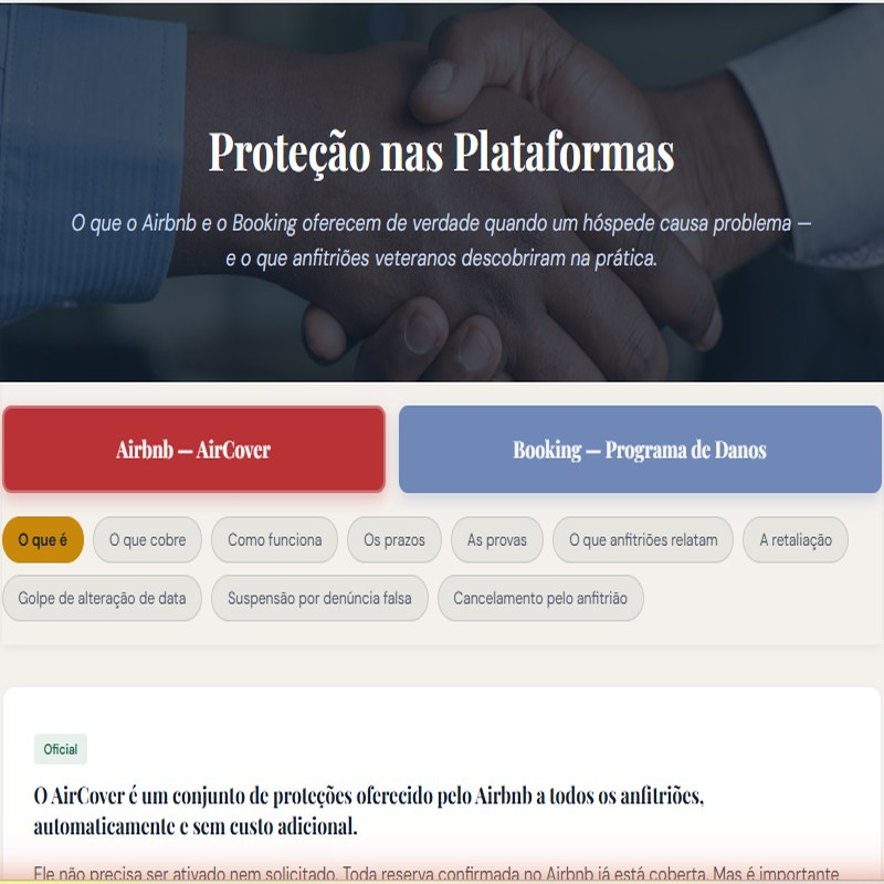 Proteção nas Plataformas